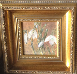 Kath, Snowdrops, harbingers of Spring, pastel. 1.21.JPG